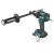 Makita HP001GZ 40V XGT iskuporakone apukahvalla  RUNKO - ei akkuja, ei laturia. Toimitus blanko pahvissa.

