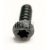 Torx ruuvi muoviin 5,0x14mm kupukanta Itsekierteyttävä, tylppäkärkinen, musta 10 kpl.