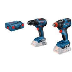 Bosch 2kpl runko setti GDX 18V-200 + GSR18V-55 + L-Boxx laukku - ei akkuja ei laturia

