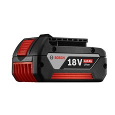 Bosch GBA 18V 4,0Ah li ion akku, akun varaustilan näytöllä

