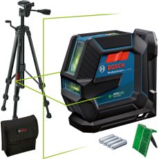 Bosch gll 2-15 g vihreä säde laser + bt 150 kevyt kolmijalka hissillä