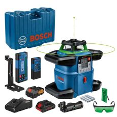 Bosch GRL 650 CHVG Professional pyörivä laser vihreällä säteellä,  325m / 650m, IP68, numeerinen kaato, millimetrinäyttöinen vastaanotin, bluetooth ym.

