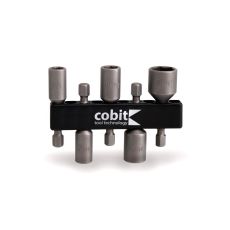 Cobit 5-osainen magneettihylsysarja 7mm 8mm 10mm 13mm ja 1/4 (6,35mm), muovisella pidikkeellä