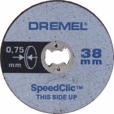Dremel sc409 katkaisulaikka 38x0,75mm 5kpl speedclic kiinnityksellä

