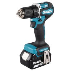 Makita DDF487RG 18V 40/25Nm akkupora + 1x6,0Ah + DC18RC pikalaturi + muovilaukku kannen tarvikelokerolla.


