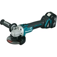 Makita DGA506RTJ 18V kulmahiomakone laikkajarrulla + 2x5,0Ah + pikalaturi + Makpac

