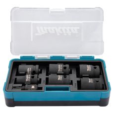 Makita voimahylsylajitelma 1/2 7-osainen. sisältää myös adapterin 1/4 bits - 1/2 neliö.