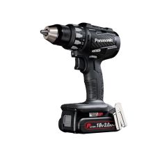 Panasonic EY74A2 18V akkupora + 2x3,0Ah + laturi ja muovilaukku, koneen väri musta