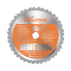 pyörösahanterä 185mm 20z 25,4mm evolution R185 TCT-20CS

