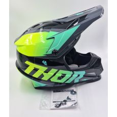 Thor Sector Fader kypärä acid teal koko M 57-58cm, myyntipakkauksessa