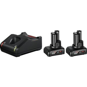 Bosch 12V aloituspakkaus kaksi 12V 6,0Ah akkua + laturi (GAL12V-40)