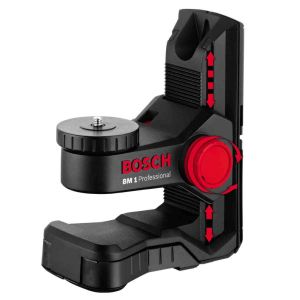 Bosch BM 1 + ceiling clamp pidin. Laserin kiinnitys 1/4. Jalustassa 5/8  ja 1/4 kierrekiinnitykset.

