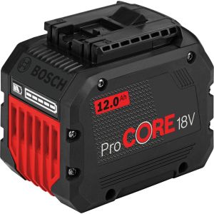 Bosch gba 18v 12,0ah procore li ion akku, akun varaustilan näytöllä