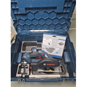 Bosch GKM 18 V-50 metallisaha runko + L-Boxx - ei akkuja ei laturia, Demokäytetty, uusi terä, täydet takuut.