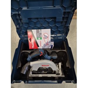 Bosch GKS 18V-57-2 käsipyörösaha runko + L-boxx, demokäytetty, noudettava liikkeestämme, täydet takuut. Sis. uuden terän.

