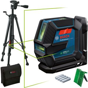Bosch GLL 2-15 G vihreä säde laser + BT 150 kevyt kolmijalka hissillä