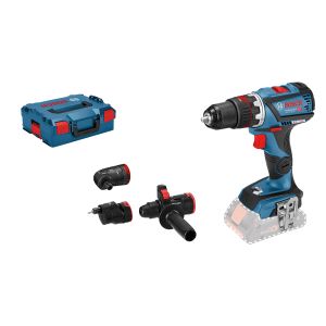 Bosch GSR 18V-60 FC vaihtopää akkuporakone runko + 4kpl vaihtopäitä, L-Boxx muovisalkussa. Ei akkuja ei laturia.

