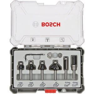 Bosch jyrsinteräsarja varsi 8mm 6-osainen