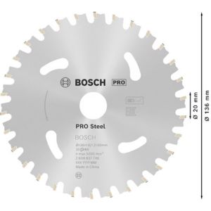 Bosch pyörösahanterä 136mm 30-hampainen 20mm reikä metalli