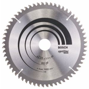 Bosch pyörösahanterä 216mm 60-hampainen

