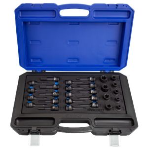 Boxo konehylsysarja 1/2 28 osainen, 6kolo, sisätorx, ulkotorx - salkussa

