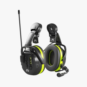 Hellberg Local 446 kypäräkiinnitteinen radiopuhelinkuulonsuojain  - PMR 446MHz + kuuntelutoiminto + puomimikrofoni + IP56  -  (akku/paristokäyttöinen 2xAA akut mukana)

