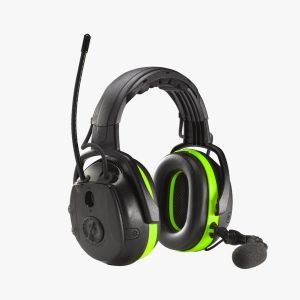 Hellberg  Synergy Multi-Point kuulonsuojain  - AM/FM radio + 2x Bluetooth + kuuntelutoiminto + puomimikrofoni + 3,5mm aux  -  (akku/paristokäyttöinen 2xAA akut mukana)

