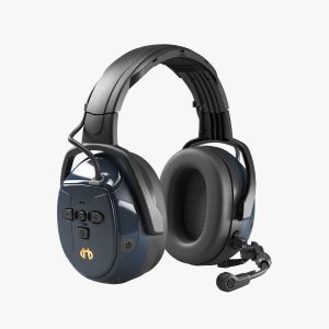 Hellberg  Xstream Multi-Point kuulonsuojain - 2x Bluetooth + kuuntelutoiminto + IPX4 suojaus + puomimikrofoni -  (akkukäyttöinen/USB lataus)

