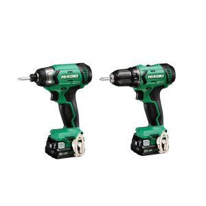 Hikoki kc12da 12v setti - porakone + iskevä ruuvinväännin + 2x12v 2,5ah akkuja + pikalaturi + laukku