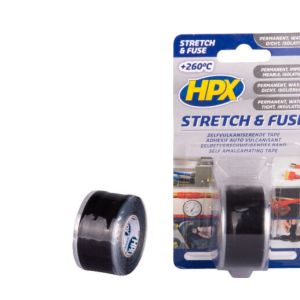 HPX vulkanointiteippi musta 25mm x 3m Stretch & Fuse

