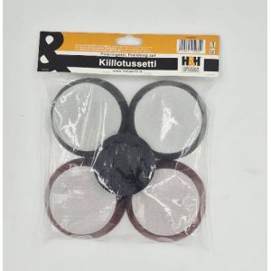 Kiilloitussetti 80mm 4 + 1 alusta 80mm M14