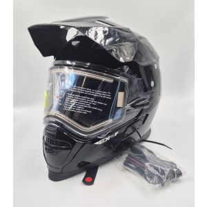 LYNX ex2 kypärä sähkövisiirillä + liitosjohto, koko M 57-58cm, musta (ollut esillä myymälässä)