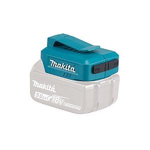 Makita adp05 akkuadapteri runko 18v - kaksi usb lähtöä ( 5v 2,1a ) esim matkapuhelimien lataukseen

