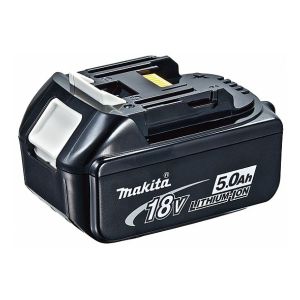 Makita BL1850B 18,0V 5,0Ah LXT Li-Ion akku, varaustilan näytöllä


