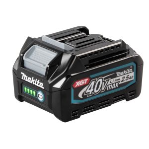 Makita BL4025 40V 2,5Ah XGT Li-ion akku, varaustilan näytöllä

