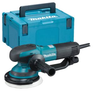 Makita BO6050J yhdistelmä hiomakone 150mm 750w 230V 5,5mm liike - vapaa sekä pakkohiomaliike