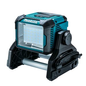 Makita DML811 18V akku / 230V käyttöinen työmaavalaisin. 750/1500/3000 lumen. Ei akkua ei laturia. * IP65 suojaus akkukäytössä *


