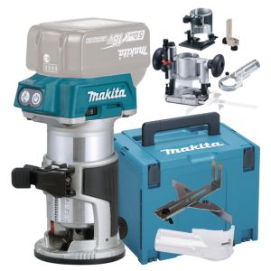 Makita DRT50ZJX5 18V käsijyrsin runko + varusteet - ei akkuja ei laturia

