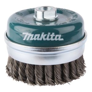 Makita kuppiteräsharja 100mm M14 punottu lanka 0,5mm