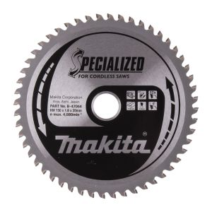 Makita pyörösahanterä 150mm 52-hampainen 20mm reikä alumiinille b-47064/b-47189