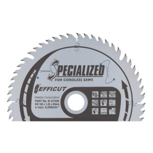 Makita pyörösahanterä 165/20/1,45mm 56-hampainen EFFICUT