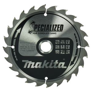 Makita pyörösahanterä 165mm 24-hampainen 20mm reikä puulle B-32910/B-09173

