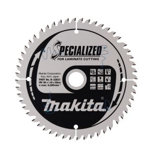 Makita pyörösahanterä 165mm 52-hampainen 20mm reikä laminaatille B-33831/B-29452