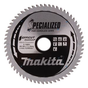Makita pyörösahanterä 190x30/20x1,7mm, z-60 alumiinille efficut e-16863