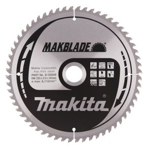 Makita pyörösahanterä 250mm 60-hampainen reikä 30mm