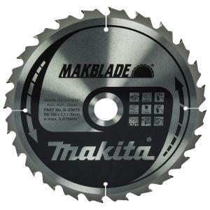Makita pyörösahanterä 260mm 24-hampainen reikä 30mm puulle B-33679/B-21989

