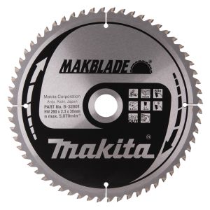 Makita pyörösahanterä 260mm 60-hampainen reikä 30mm puulle B-32801/B-09020

