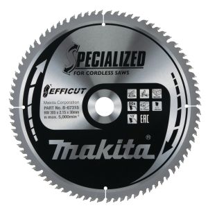Makita pyörösahanterä 305mm 80-hampainen reikä 30mm reikä puu ja MDF B-67315/B-67262