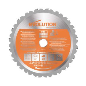 pyörösahanterä 185mm 20z 25,4mm evolution R185 TCT-20CS

