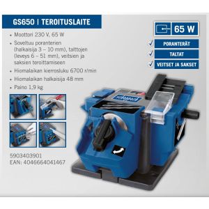Scheppach gs650 teroituslaite

